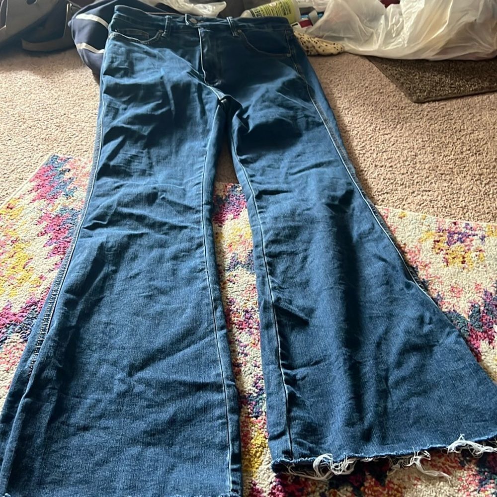 Judy Blue Dark Blue Flare Jeans - Wide Leg